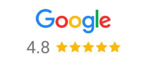 Google review badge 4.8 stars